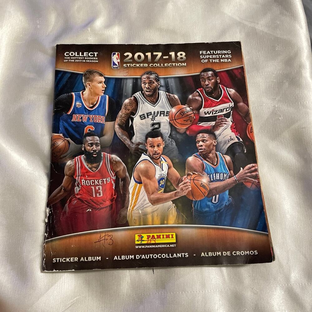 2017-18 and 2019-2020 panini sticker collection book with stickers inside!